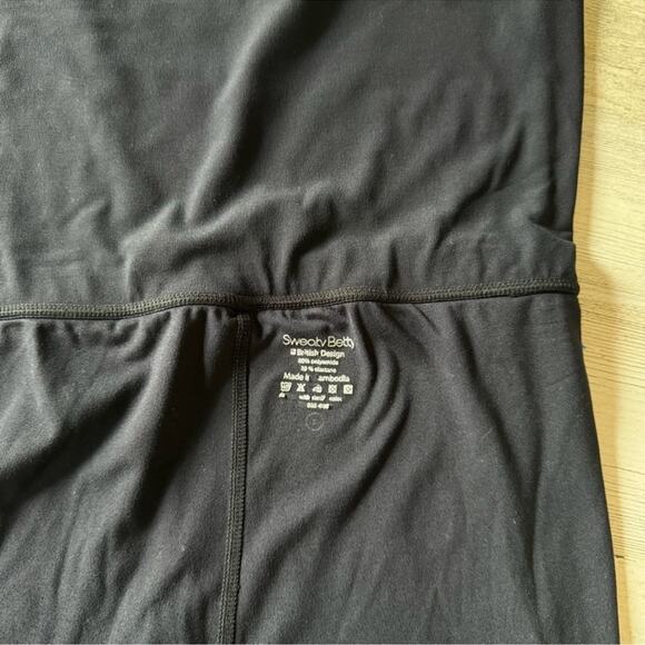 🍁 Sweaty Betty Maternity Cropped Leggings Ruched Ankle Tight Black Small - Picture 8 of 13